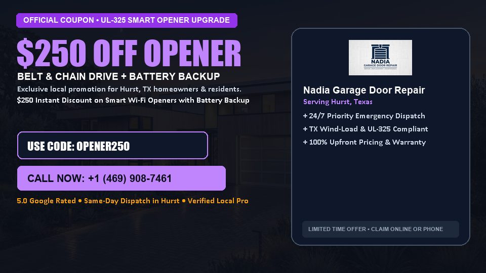 Nadia Garage Door Repair $250 OFF Premium LiftMaster Opener Installation